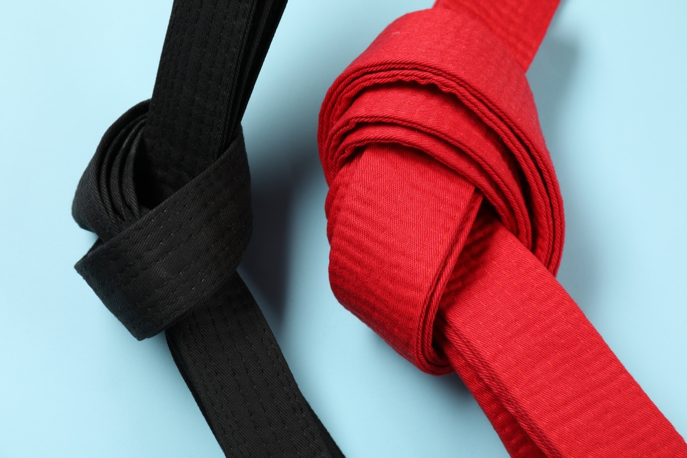 black and red bjj belts